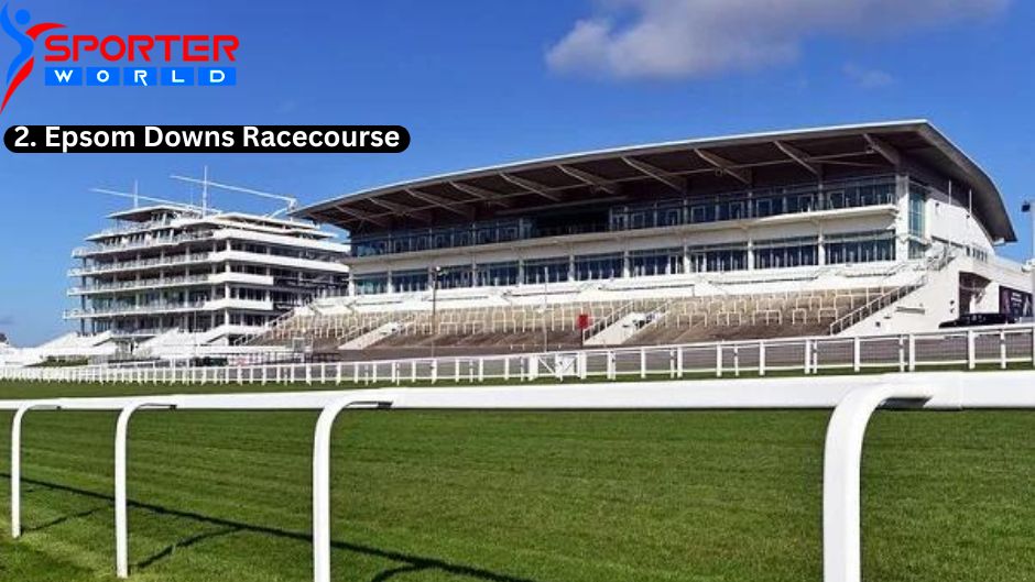 Epsom Downs Racecourse in United Kingdom.